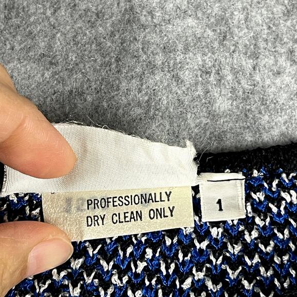 VTG French Rags Cardigan Sweater Womens 1 Small Chunky Chevron Artsy USA - Picture 7 of 12